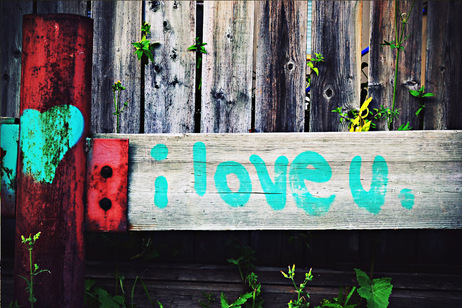 Graffiti Note on Fence