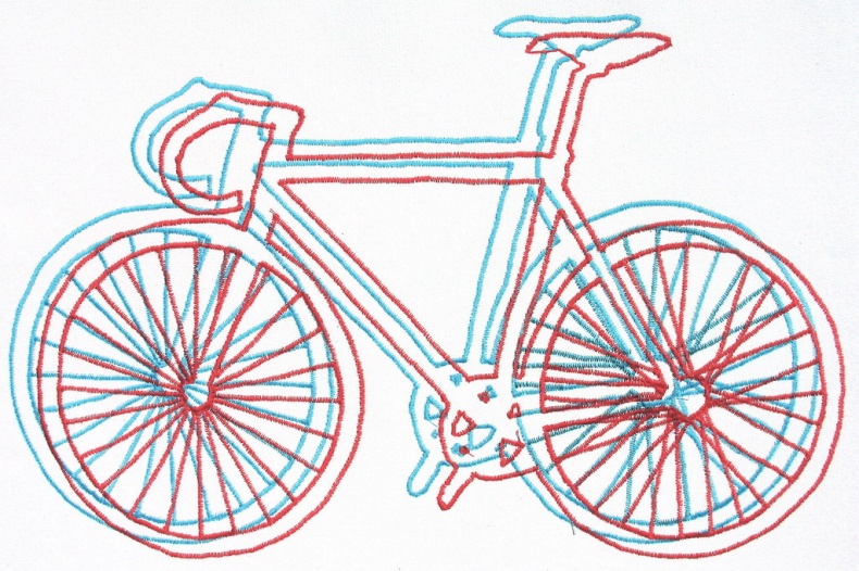 Steve McDonald - Embroidered bicycle